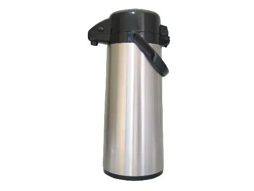 [AXS257] Pompisoleerkan 2.5L RVS Mat H410 mm - D160 mm - glazen binnenfles