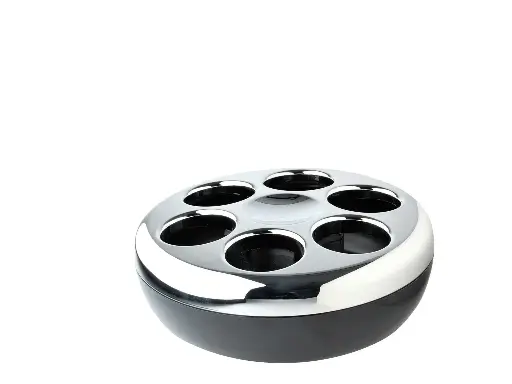 [0514-002] Thermische Fleshouder Zwart Gechromeerd Pure H100 mm - D270 mm