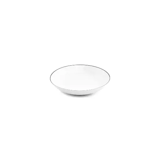 [750814] Basic White Diep bord/pastabord D21xH4cm coupe - black rim 