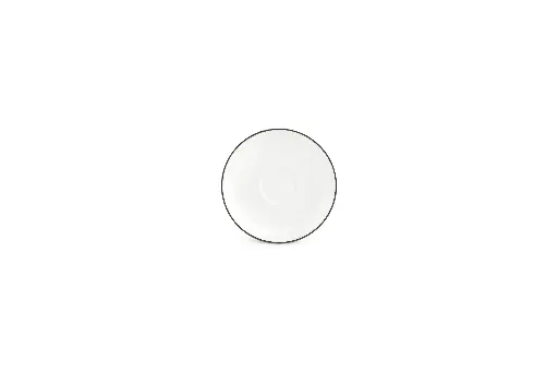 [750921] Basic White Mokka ondertas 12,5cm - green rim 