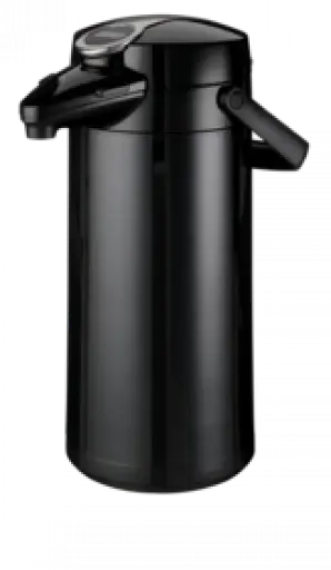 [7.171.336.101] Bravilor pompisoleerkan 2,2Lt met drukhendel - zwart - glazen binnenfles