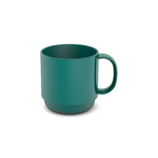 [AD167092] Drinkbeker/tas met 1 handvat Ornamin - 290ml - dondergroen