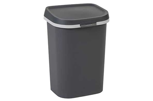 [243761] Curver mistral afvalemmer plat deksel 25 L antraciet - 33,2 x 26,7 x 45,7 cm