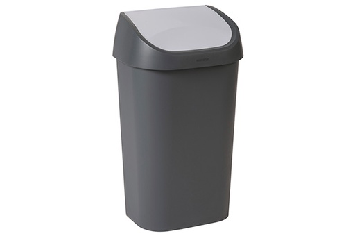 [243791] Curver mistral afvalemmer swing deksel 10 L zwart-grijze deksel - 25 x 17,9 x H 35,7 cm