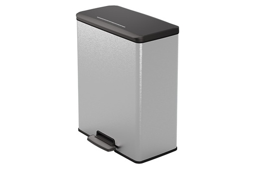 [252030] Curver decobin pedaalemmer duo - grijs - 26+26 L - 48,6 x 28,4 x H 61,5 cm