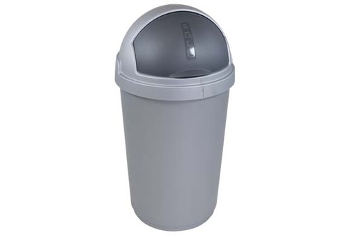 [155301] Curver roll bullet bin 50L Zilver-Antraciet