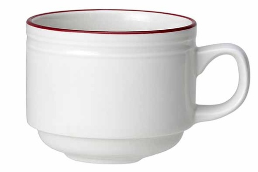 [1407X0133] Steelite Bead Maroon Band Koffietas 20 cl 