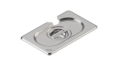 [550671] B.Pro RVS Gastronormdeksel m/lepeluitsparing - GD-L 1/9
