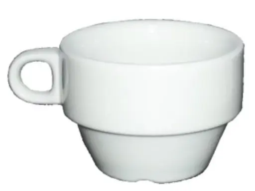 [008643] Hollandia stapelbare koffietas wit Ø 83 x H 62 mm - 200ml