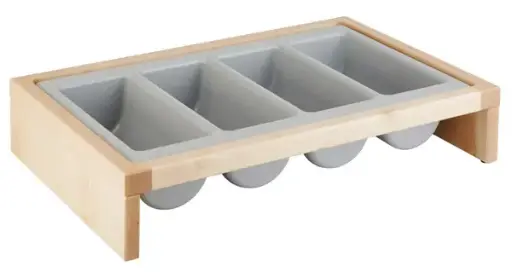 [13995] Bestekbak BRIDGE naturel - 57,5x47xH12 cm        