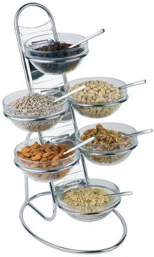 [11499] RVS Buffetstaander voor kommen Little - 30 x 30 cm x h 48 cm      