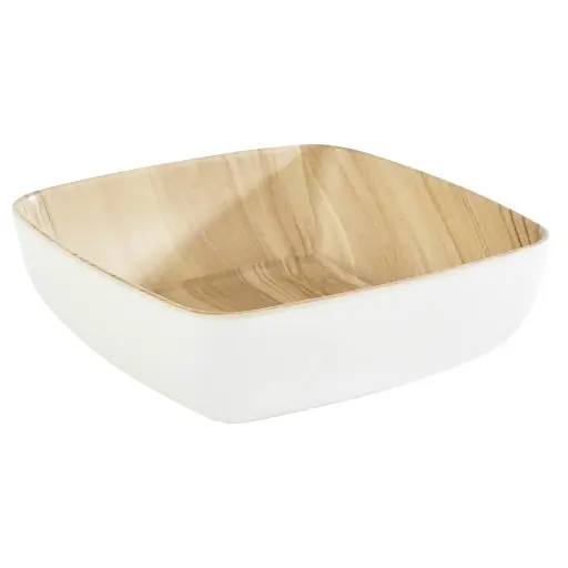 [84558] Kom FRIDA wit/naturel 16,5 x 16,5 cm x h 5,5 cm     