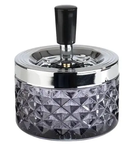 [568] Roterende asbak PUSH - Ø 9,5 cm x h 11 cm            