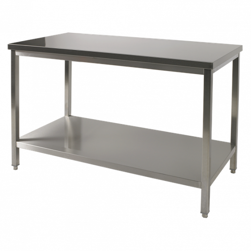 [TT/0761] RVS 441 Werktafel met 1 onderblad - L700 XD600XH900 mm