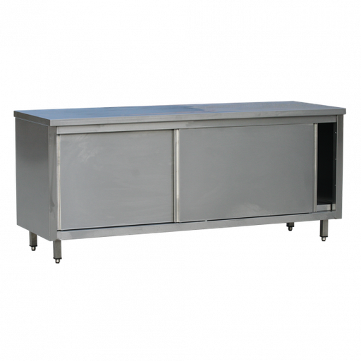 [TF/167] RVS 441 Werktafelkast met schuifdeur - L1600XD700XH900 mm