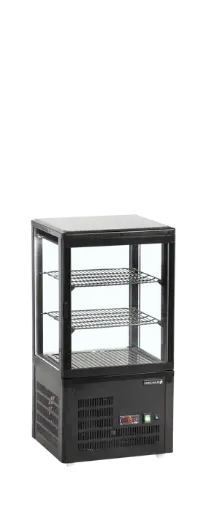 [UPD60-BLACK] Koelvitrine tafelmodel zwart - recht model B 428 x D 386 x H 855 mm