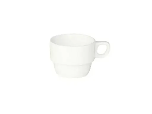 [2779] Basic stapelbare koffietas wit Ø 80 x H 64 mm - 180 ml
