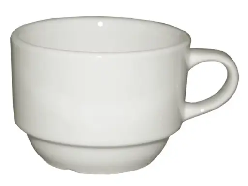 [601169] Gural ENT stapelbare koffietas wit Ø 79 x H 55 mm - 17 cl