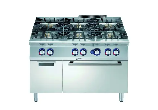 [391013] Electrolux 900XP Gasfornuis, 6 branders, 4 x 5,5/2 x 10 kW, gasoven + draaideurkast