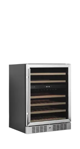 [TFW200-2S] Wijnkoeler met glazen deur - 2 temp. zones