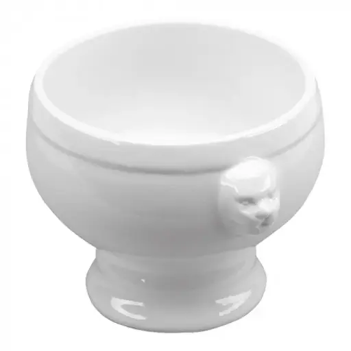 [001808] Leeuwekop soepbowl wit Ø 10,8 x H 8,3 cm - 400 ml 