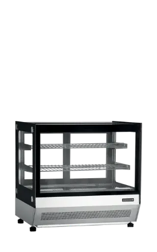 [LCT750F/Black] Koelvitrine tafelmodel zwart - B700xD560xH670mm