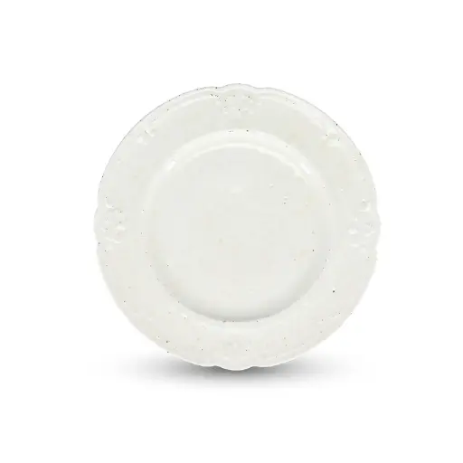 [614502] Seance plat bord Ø 26,5 cm - beige