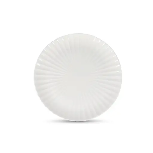 [614415] White Bloom plat bord Ø 25 cm - wit