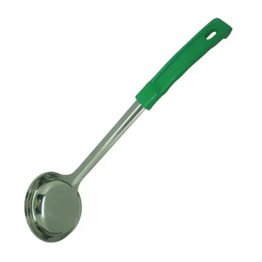 [DP016] Kleurcode opscheplepel/serveerlepel voor gelijke porties - groen - 12 cl - L 34,3 cm   