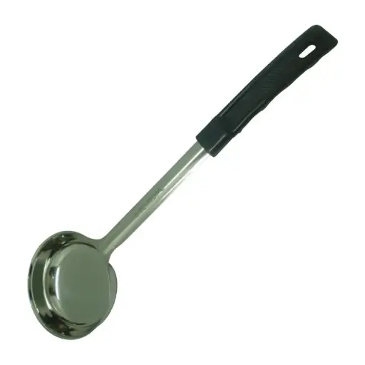 [DP017] Kleurcode opscheplepel/serveerlepel voor gelijke porties - zwart - 18 cl - L 34,3 cm   