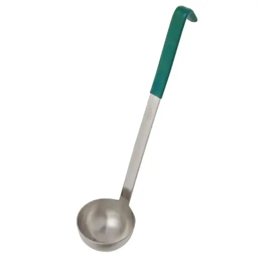 [CD148] Kleurcode opscheplepel/pollepel 18 cl- Ø 9 cm - groen - L 41 cm   