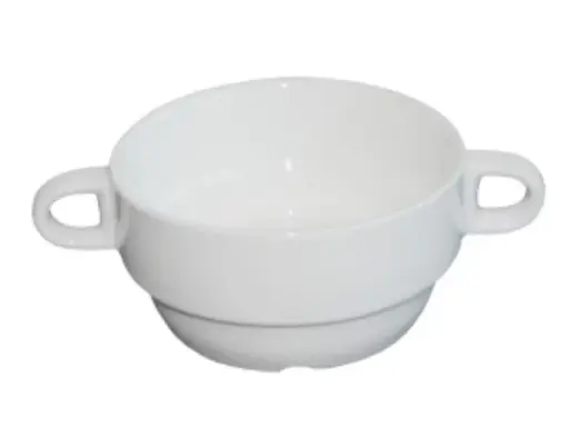 [008076] Soeptas met oren wit Ø 102 x H 54 mm - 280 ml  
