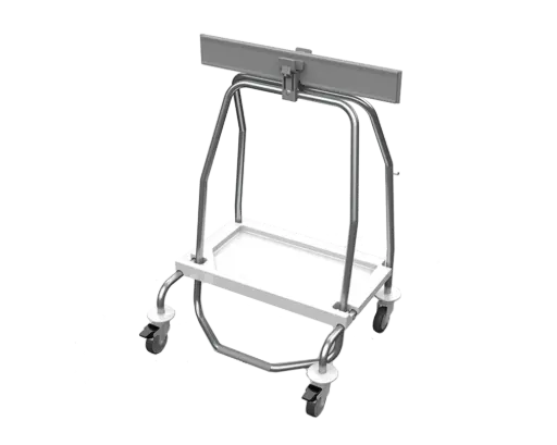 [404.80] Mobiele clic clac afvalzakhouder 4 wielen - afm. L600 x B 470 x H 830 mm